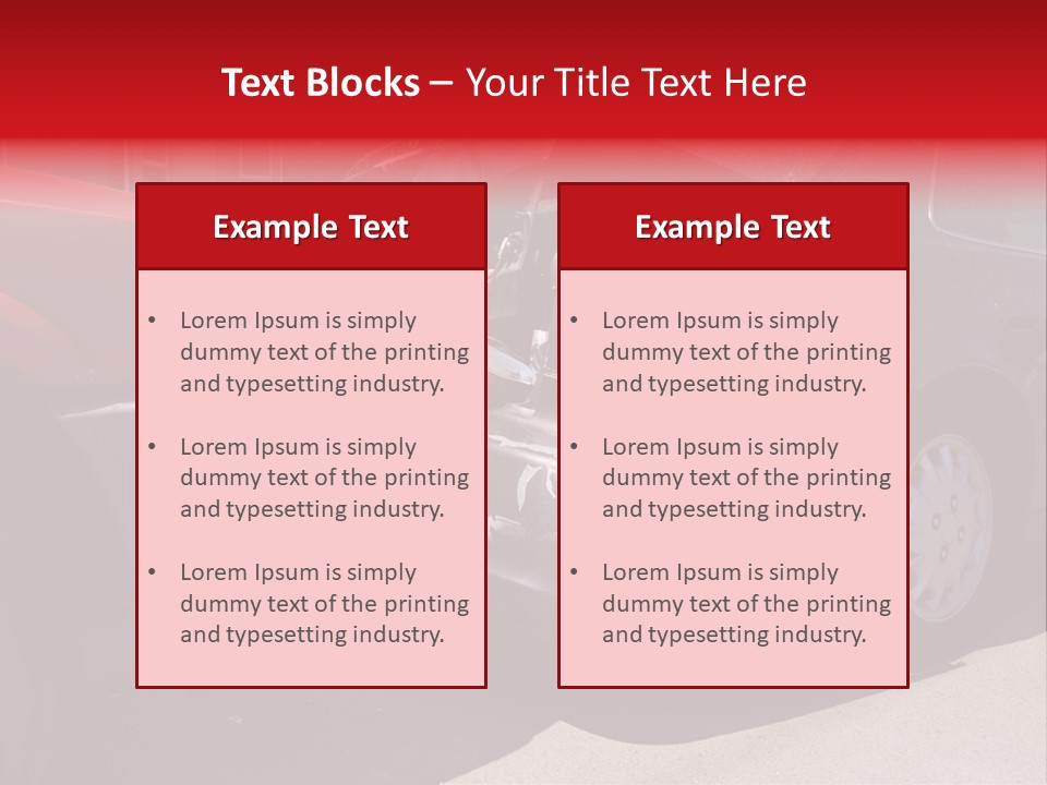 A Car That Is In The Back Of A Truck PowerPoint Template