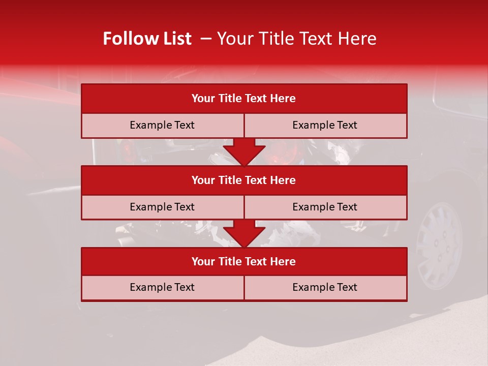 A Car That Is In The Back Of A Truck PowerPoint Template