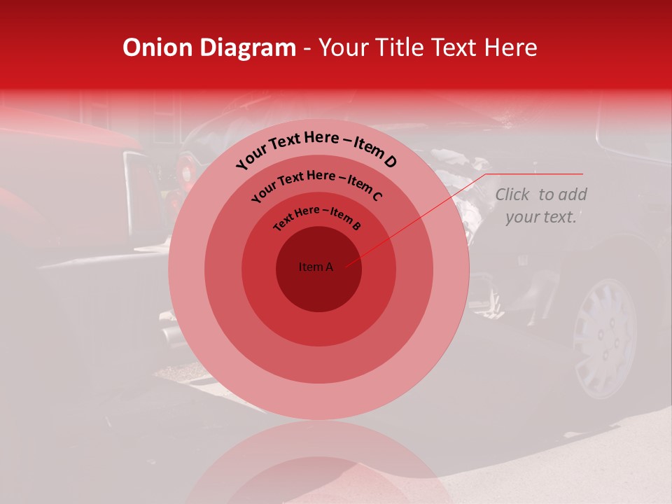 A Car That Is In The Back Of A Truck PowerPoint Template
