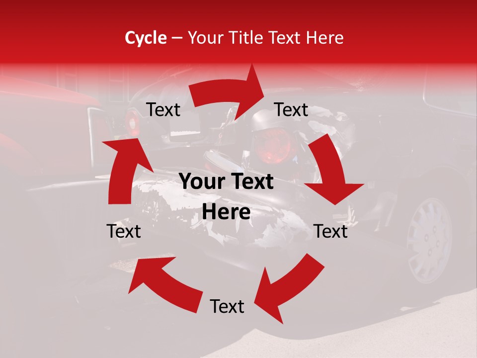 A Car That Is In The Back Of A Truck PowerPoint Template