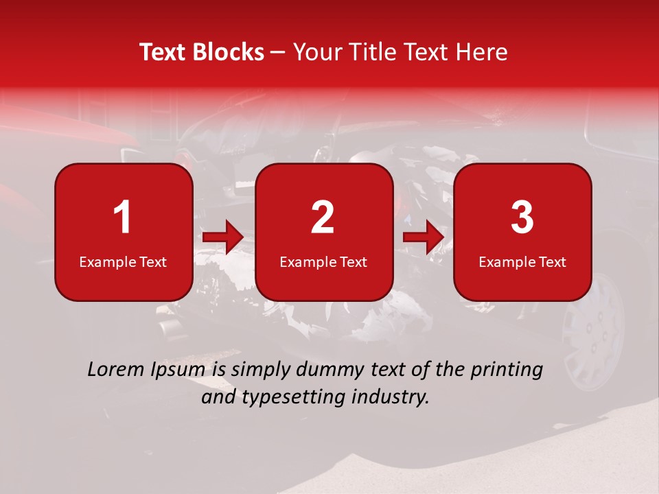 A Car That Is In The Back Of A Truck PowerPoint Template