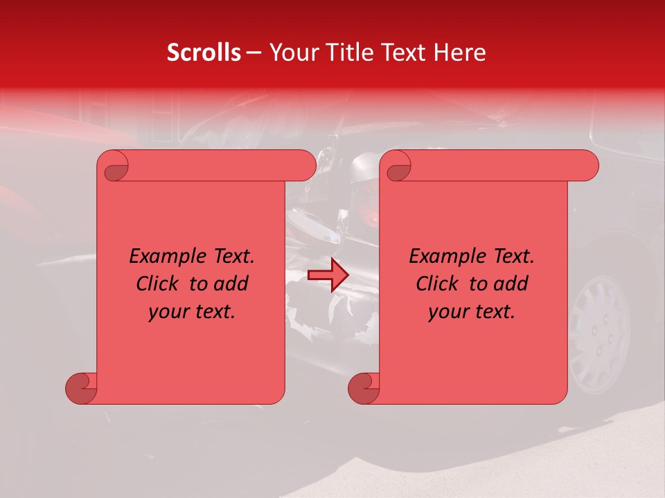 A Car That Is In The Back Of A Truck PowerPoint Template