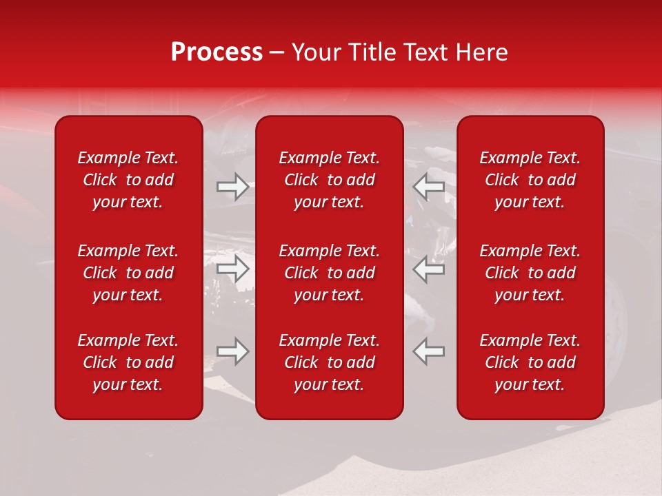 A Car That Is In The Back Of A Truck PowerPoint Template