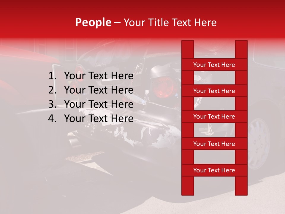 A Car That Is In The Back Of A Truck PowerPoint Template