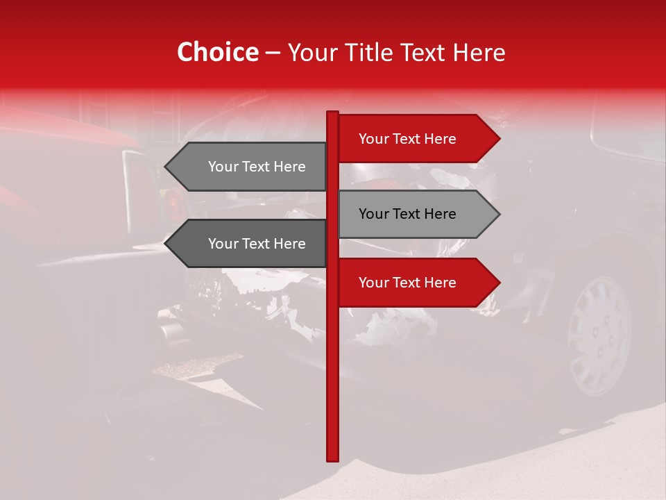 A Car That Is In The Back Of A Truck PowerPoint Template