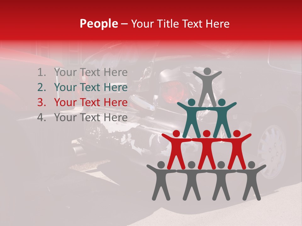 A Car That Is In The Back Of A Truck PowerPoint Template