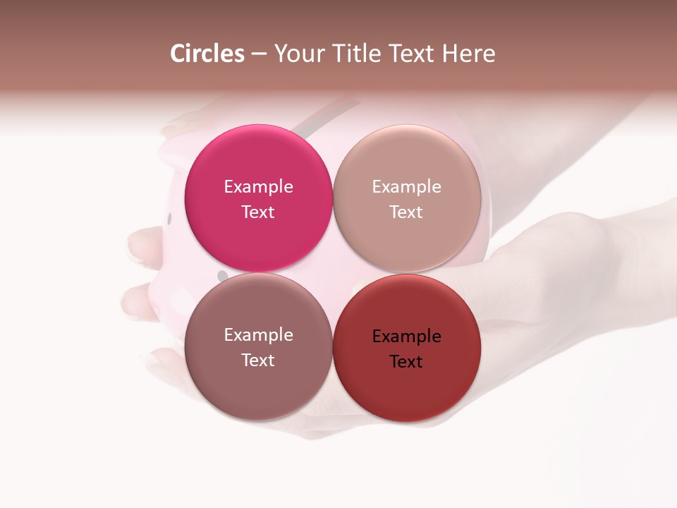 A Person Holding A Pink Piggy Bank In Their Hands PowerPoint Template