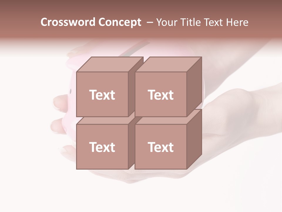 A Person Holding A Pink Piggy Bank In Their Hands PowerPoint Template