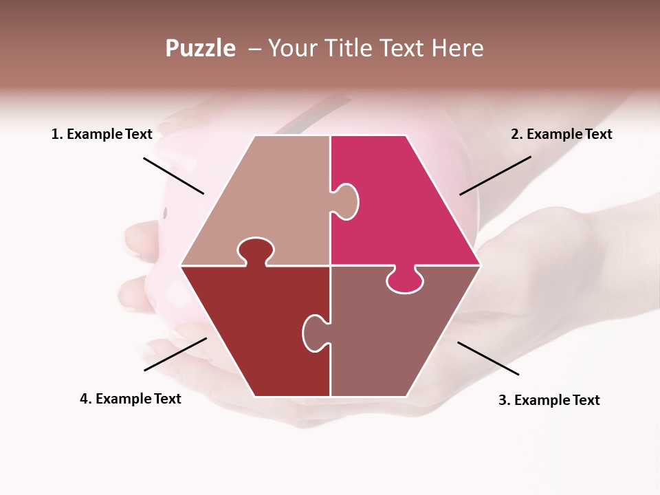 A Person Holding A Pink Piggy Bank In Their Hands PowerPoint Template