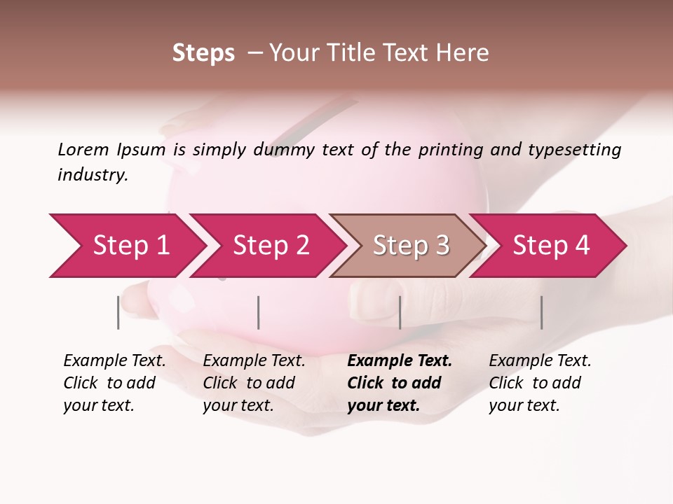 A Person Holding A Pink Piggy Bank In Their Hands PowerPoint Template