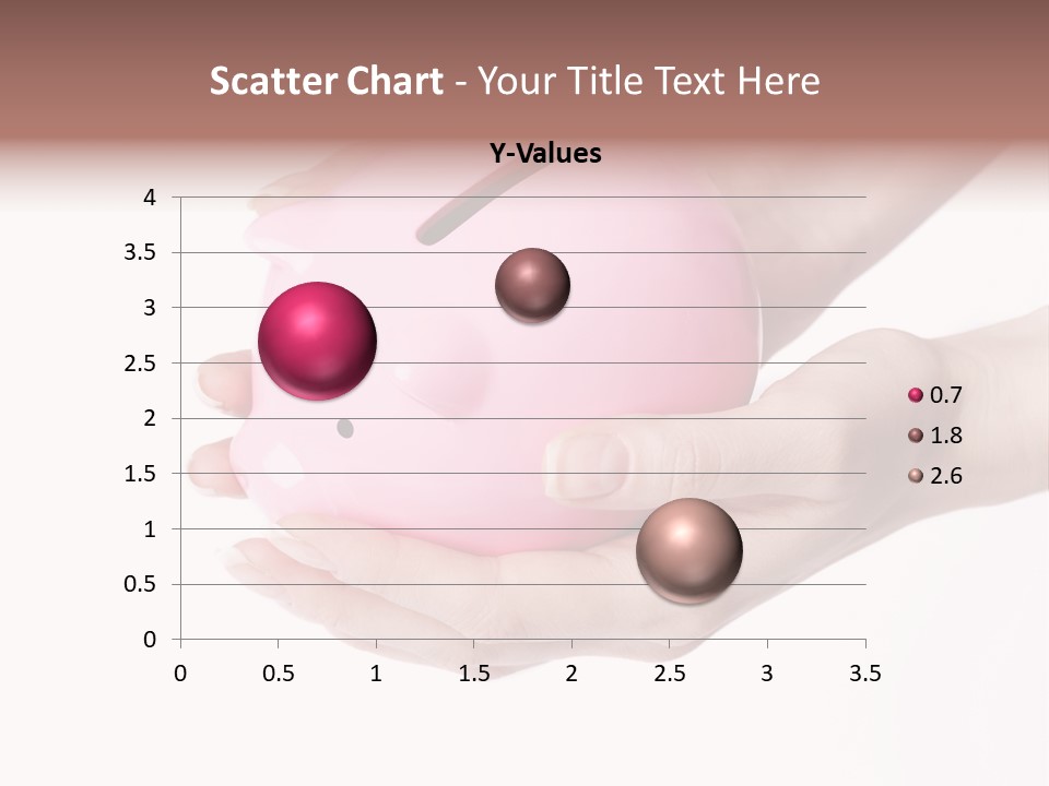 A Person Holding A Pink Piggy Bank In Their Hands PowerPoint Template