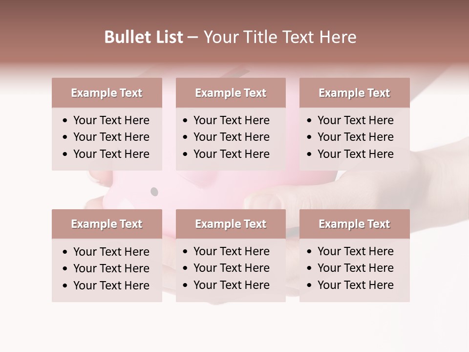 A Person Holding A Pink Piggy Bank In Their Hands PowerPoint Template