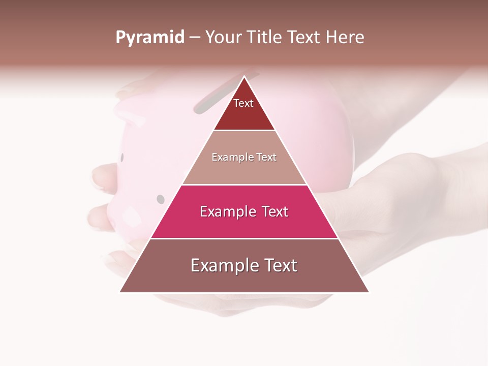 A Person Holding A Pink Piggy Bank In Their Hands PowerPoint Template