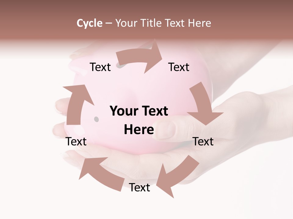 A Person Holding A Pink Piggy Bank In Their Hands PowerPoint Template