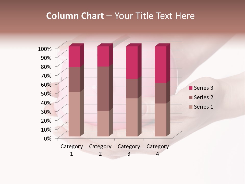 A Person Holding A Pink Piggy Bank In Their Hands PowerPoint Template