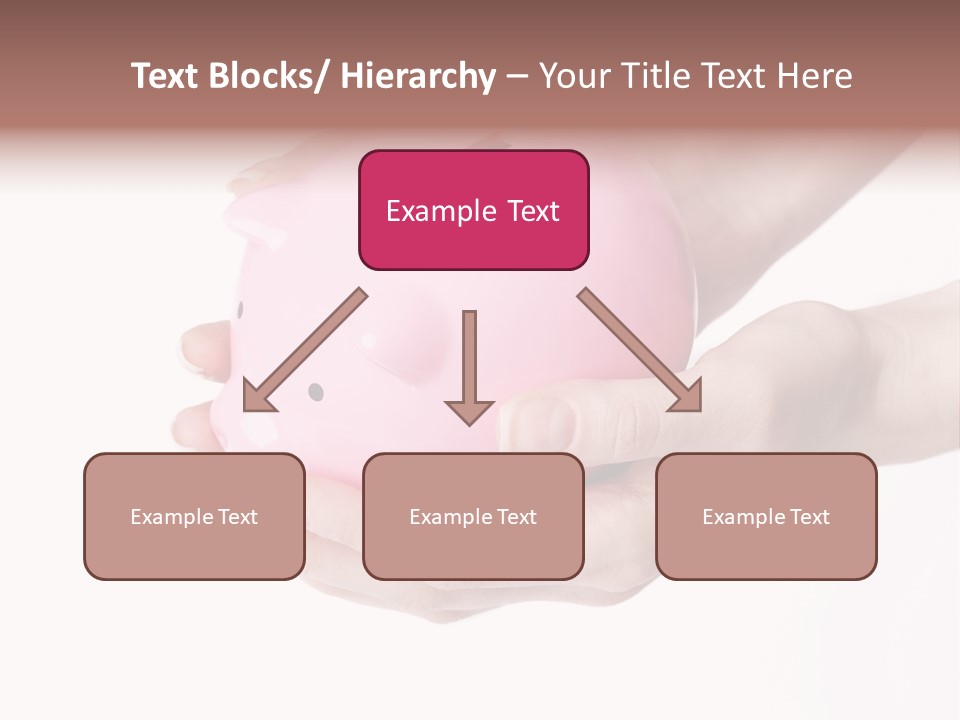 A Person Holding A Pink Piggy Bank In Their Hands PowerPoint Template