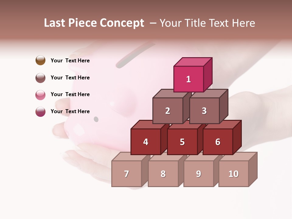 A Person Holding A Pink Piggy Bank In Their Hands PowerPoint Template