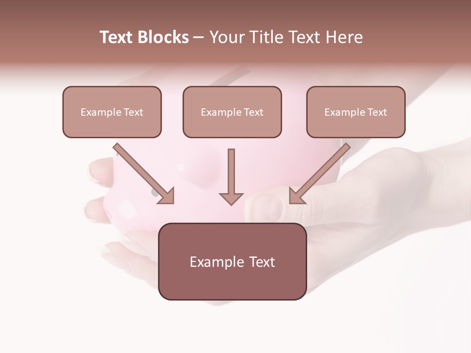 A Person Holding A Pink Piggy Bank In Their Hands PowerPoint Template