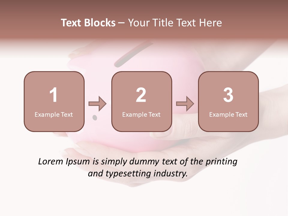 A Person Holding A Pink Piggy Bank In Their Hands PowerPoint Template