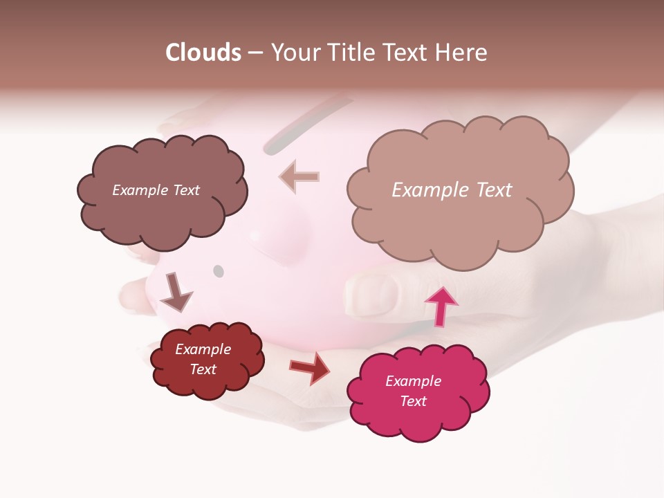 A Person Holding A Pink Piggy Bank In Their Hands PowerPoint Template