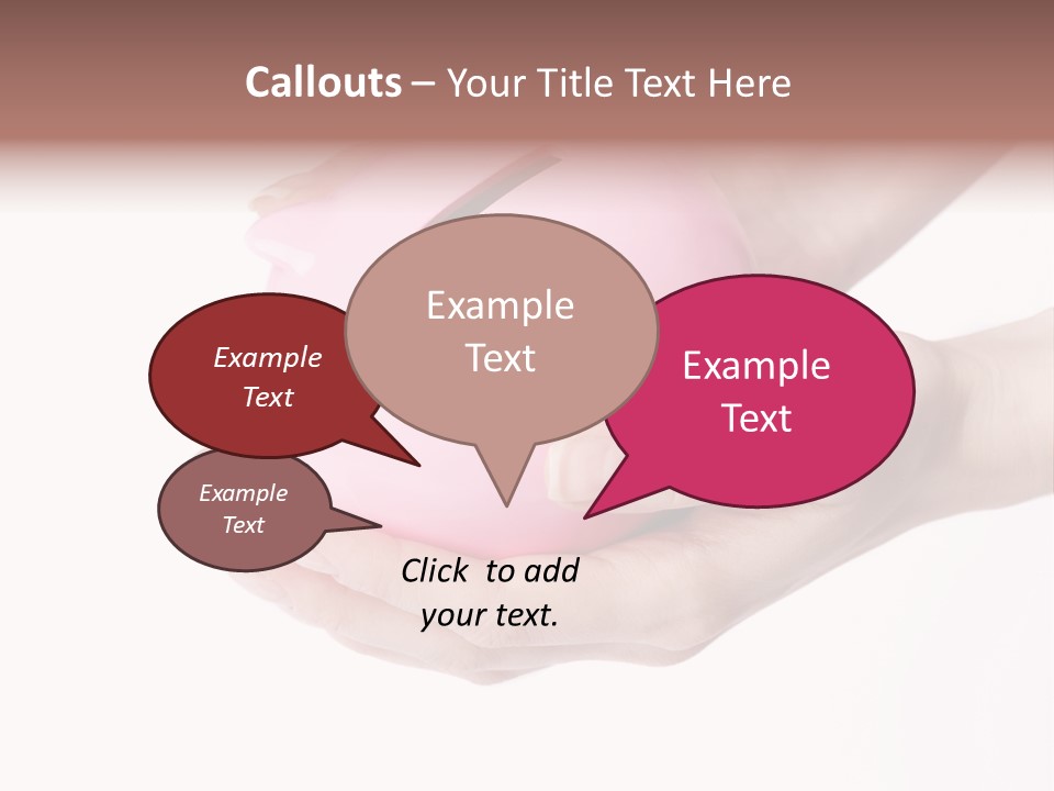 A Person Holding A Pink Piggy Bank In Their Hands PowerPoint Template