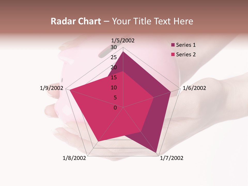 A Person Holding A Pink Piggy Bank In Their Hands PowerPoint Template