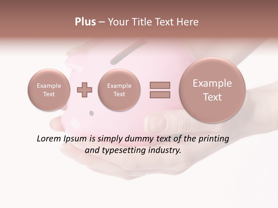A Person Holding A Pink Piggy Bank In Their Hands PowerPoint Template