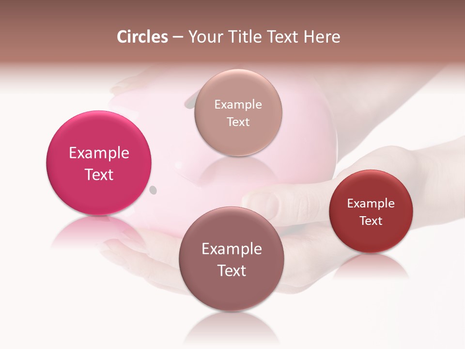 A Person Holding A Pink Piggy Bank In Their Hands PowerPoint Template