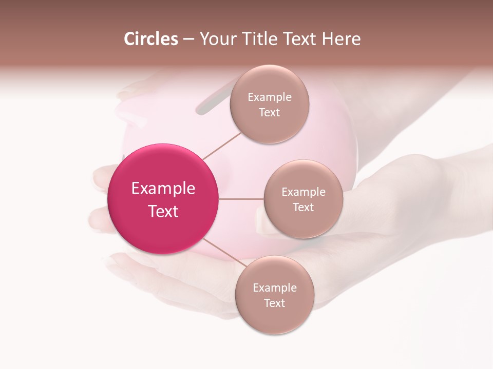 A Person Holding A Pink Piggy Bank In Their Hands PowerPoint Template