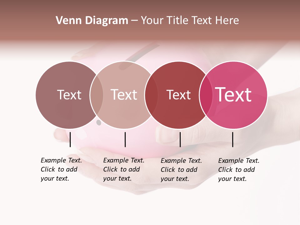 A Person Holding A Pink Piggy Bank In Their Hands PowerPoint Template