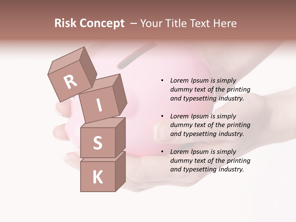 A Person Holding A Pink Piggy Bank In Their Hands PowerPoint Template