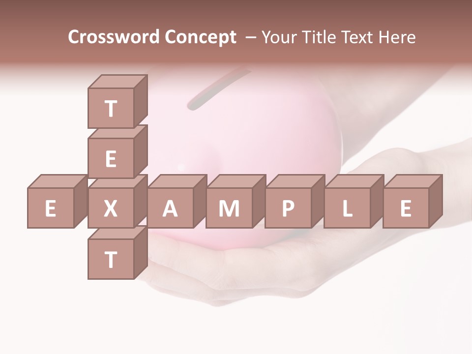 A Person Holding A Pink Piggy Bank In Their Hands PowerPoint Template