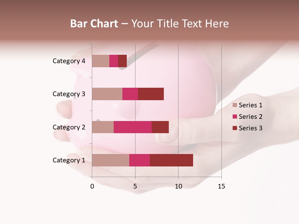 A Person Holding A Pink Piggy Bank In Their Hands PowerPoint Template