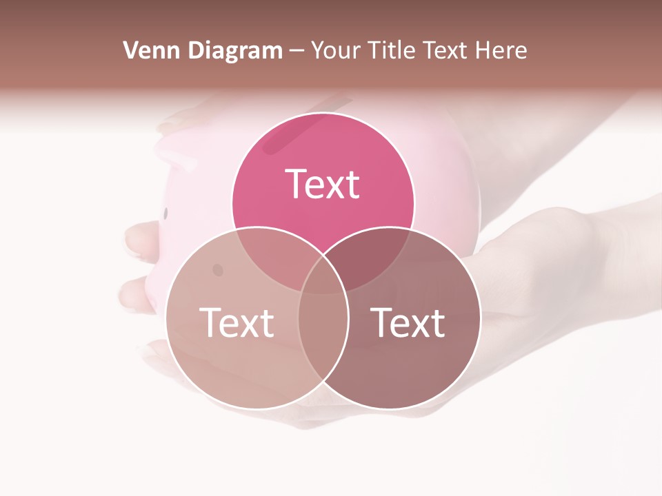 A Person Holding A Pink Piggy Bank In Their Hands PowerPoint Template