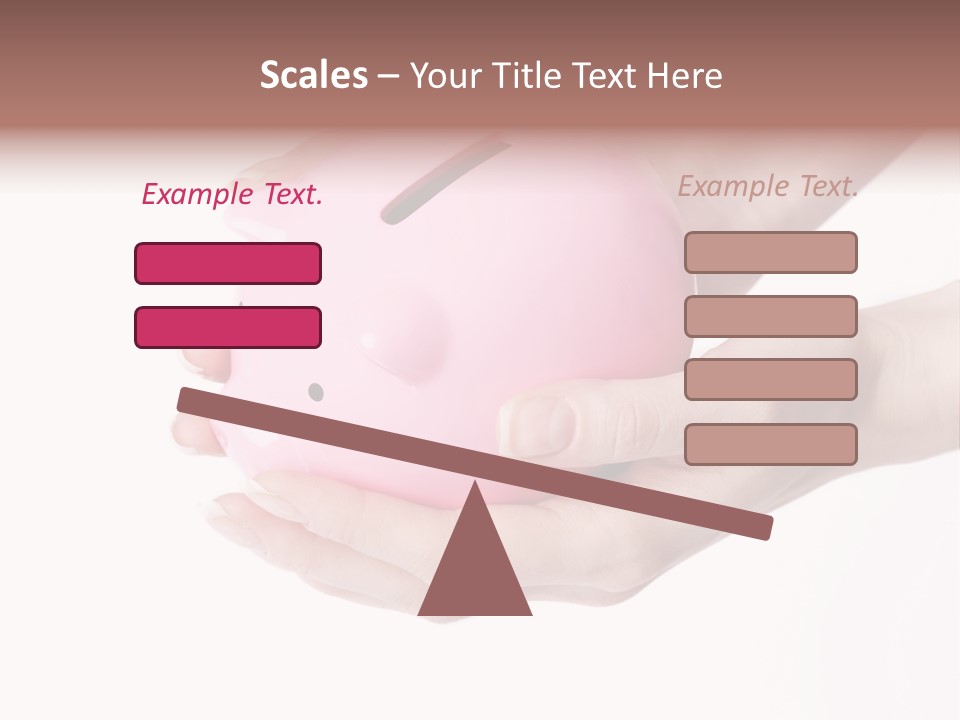 A Person Holding A Pink Piggy Bank In Their Hands PowerPoint Template