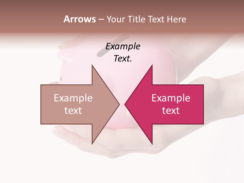 A Person Holding A Pink Piggy Bank In Their Hands PowerPoint Template