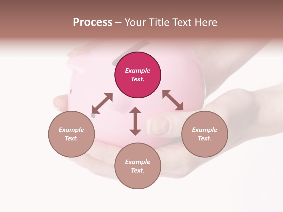 A Person Holding A Pink Piggy Bank In Their Hands PowerPoint Template