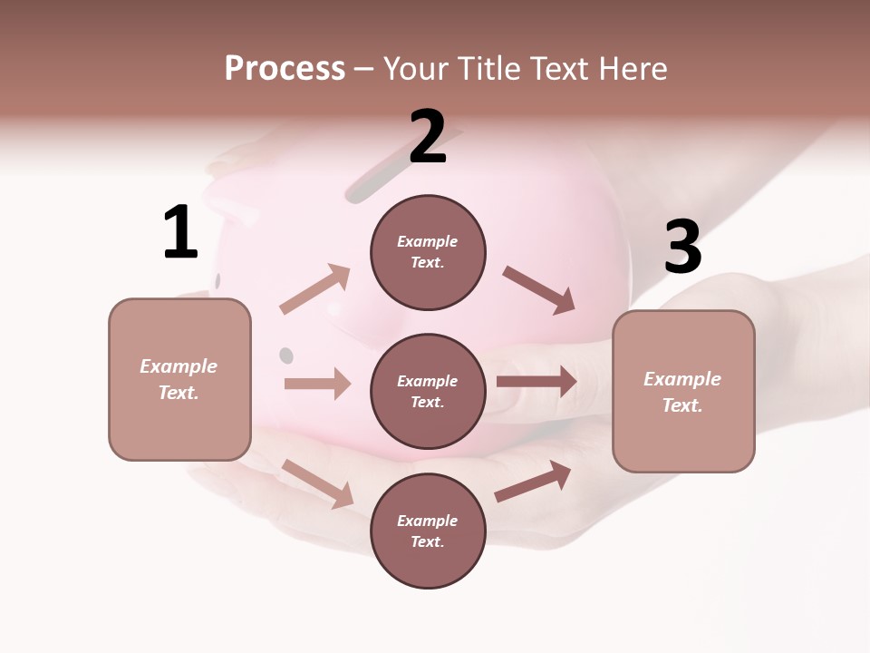 A Person Holding A Pink Piggy Bank In Their Hands PowerPoint Template