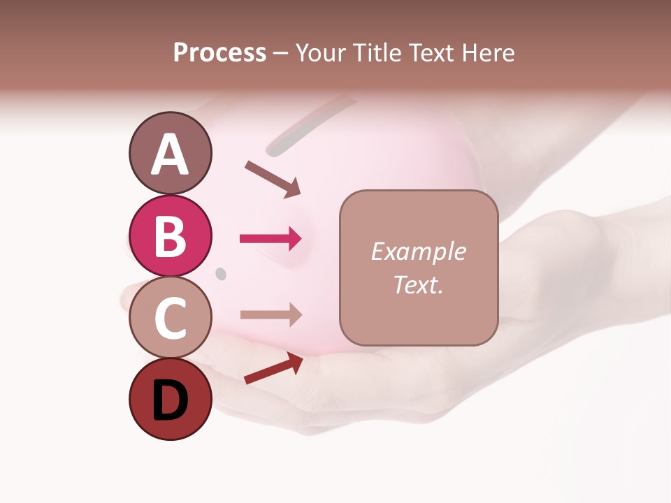 A Person Holding A Pink Piggy Bank In Their Hands PowerPoint Template