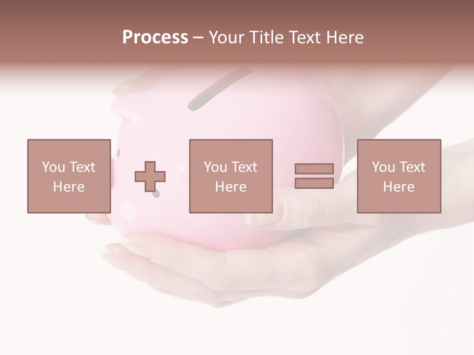 A Person Holding A Pink Piggy Bank In Their Hands PowerPoint Template