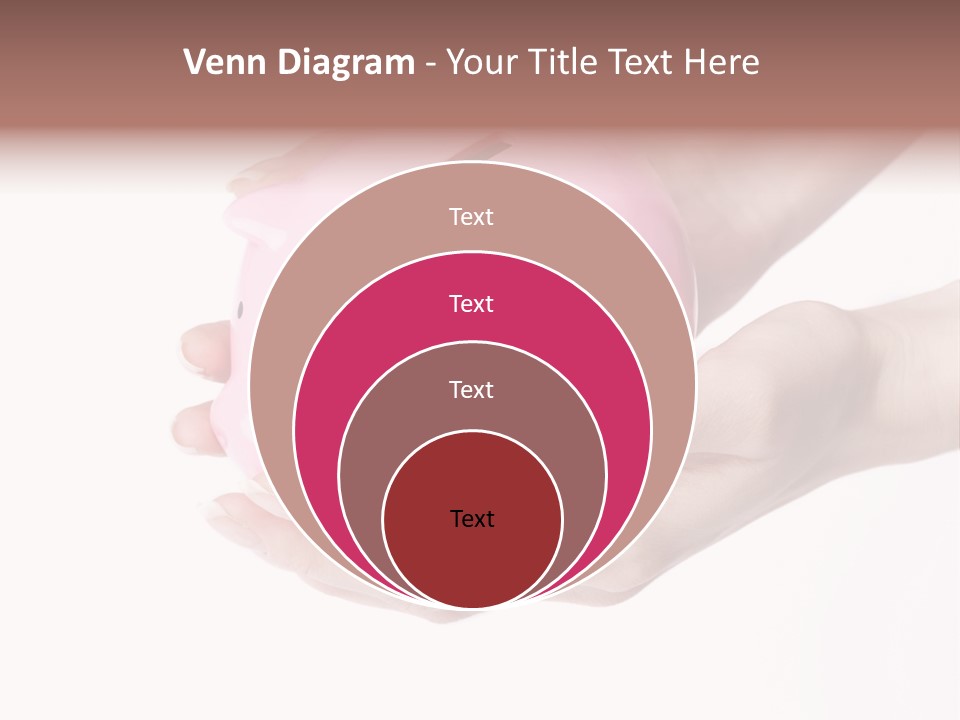 A Person Holding A Pink Piggy Bank In Their Hands PowerPoint Template