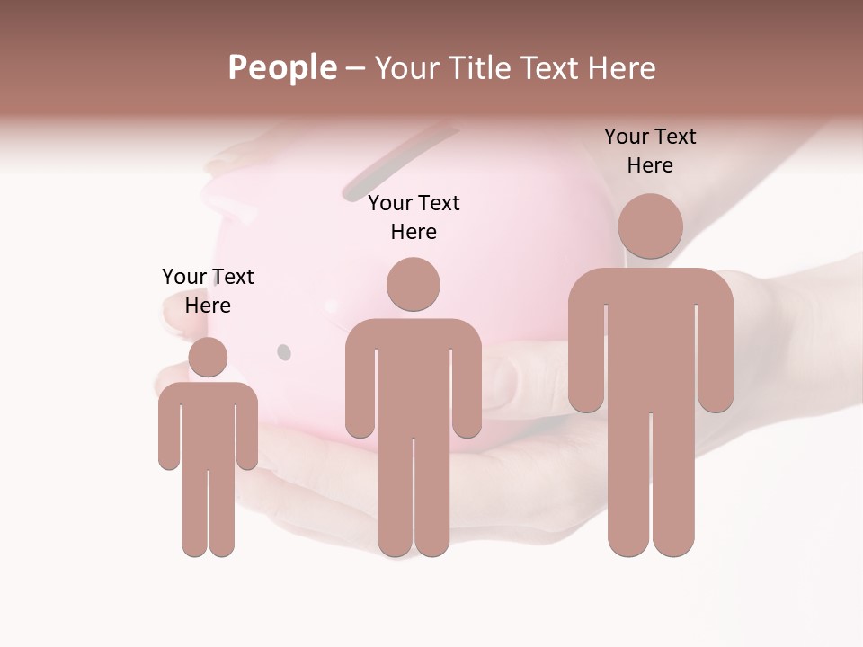 A Person Holding A Pink Piggy Bank In Their Hands PowerPoint Template
