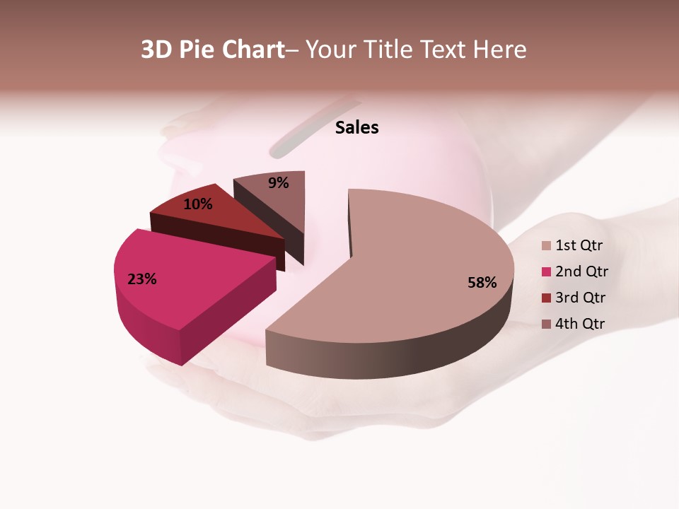 A Person Holding A Pink Piggy Bank In Their Hands PowerPoint Template