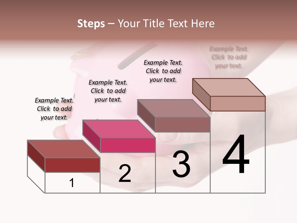 A Person Holding A Pink Piggy Bank In Their Hands PowerPoint Template