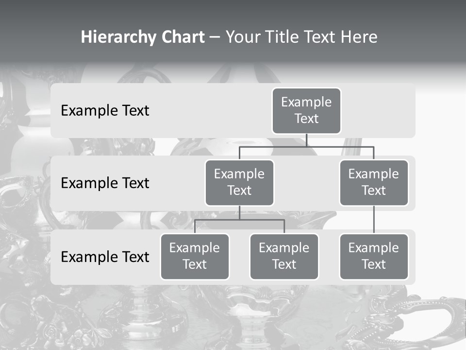 Silver Tea Set On White PowerPoint Template