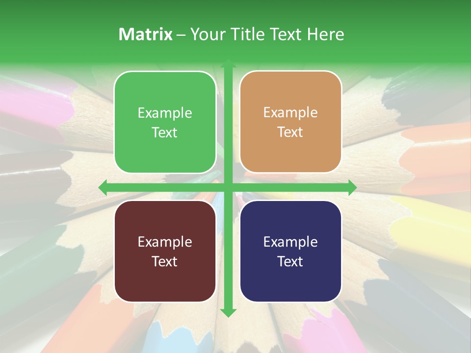 Color Pencils On A White Background PowerPoint Template