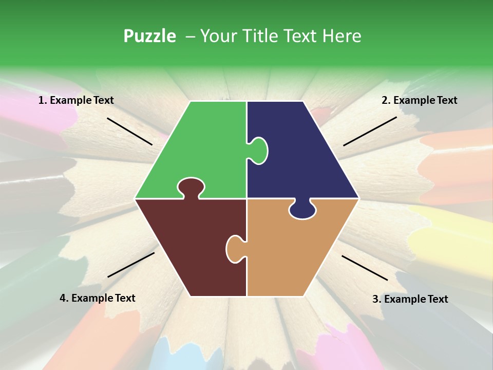 Color Pencils On A White Background PowerPoint Template