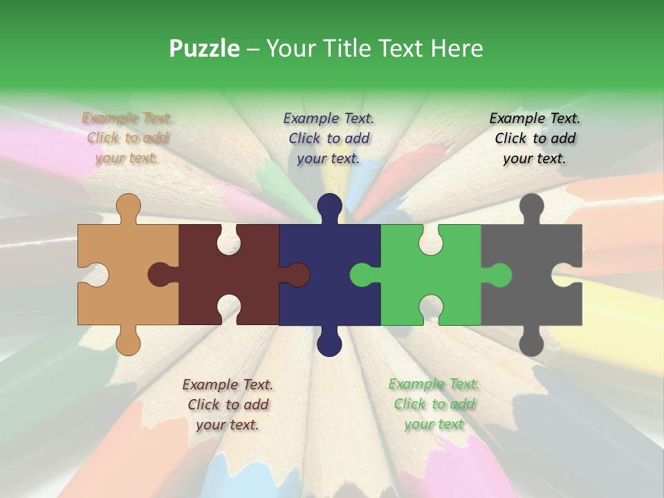 Color Pencils On A White Background PowerPoint Template