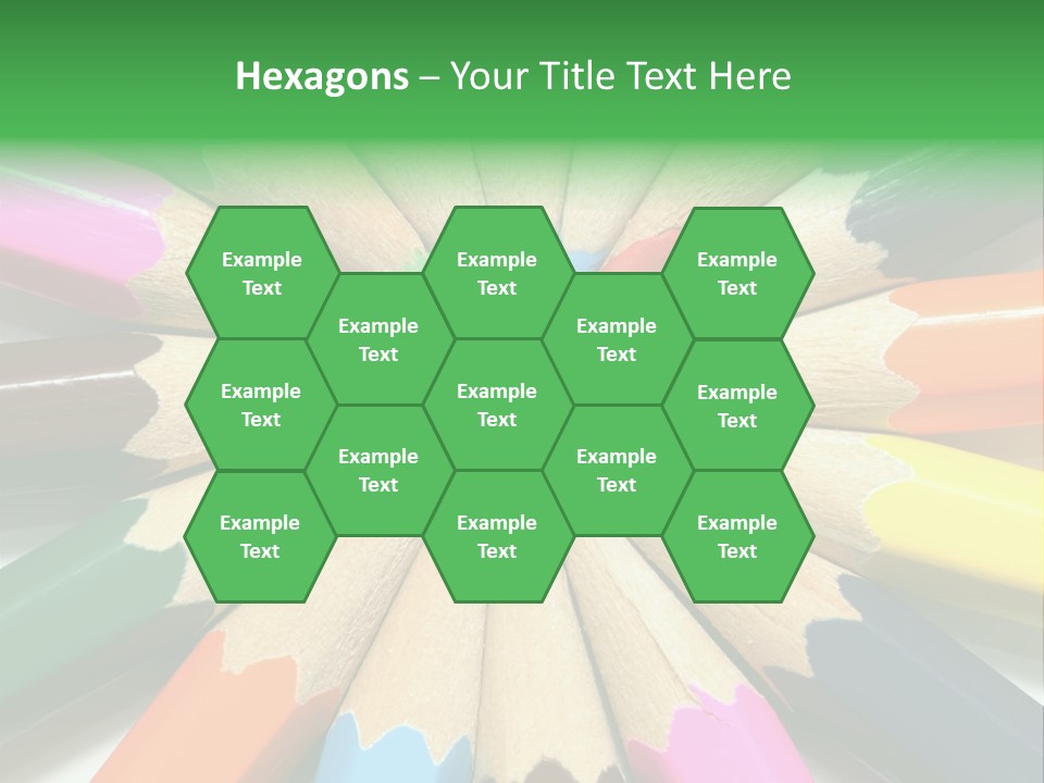 Color Pencils On A White Background PowerPoint Template