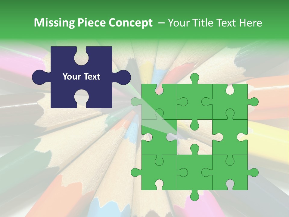 Color Pencils On A White Background PowerPoint Template